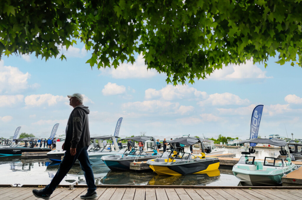 in water boat show port of orillia