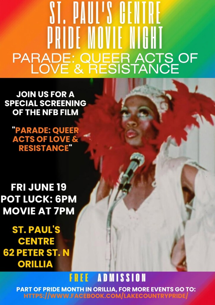 June Pride Film at St Pauls Orillia