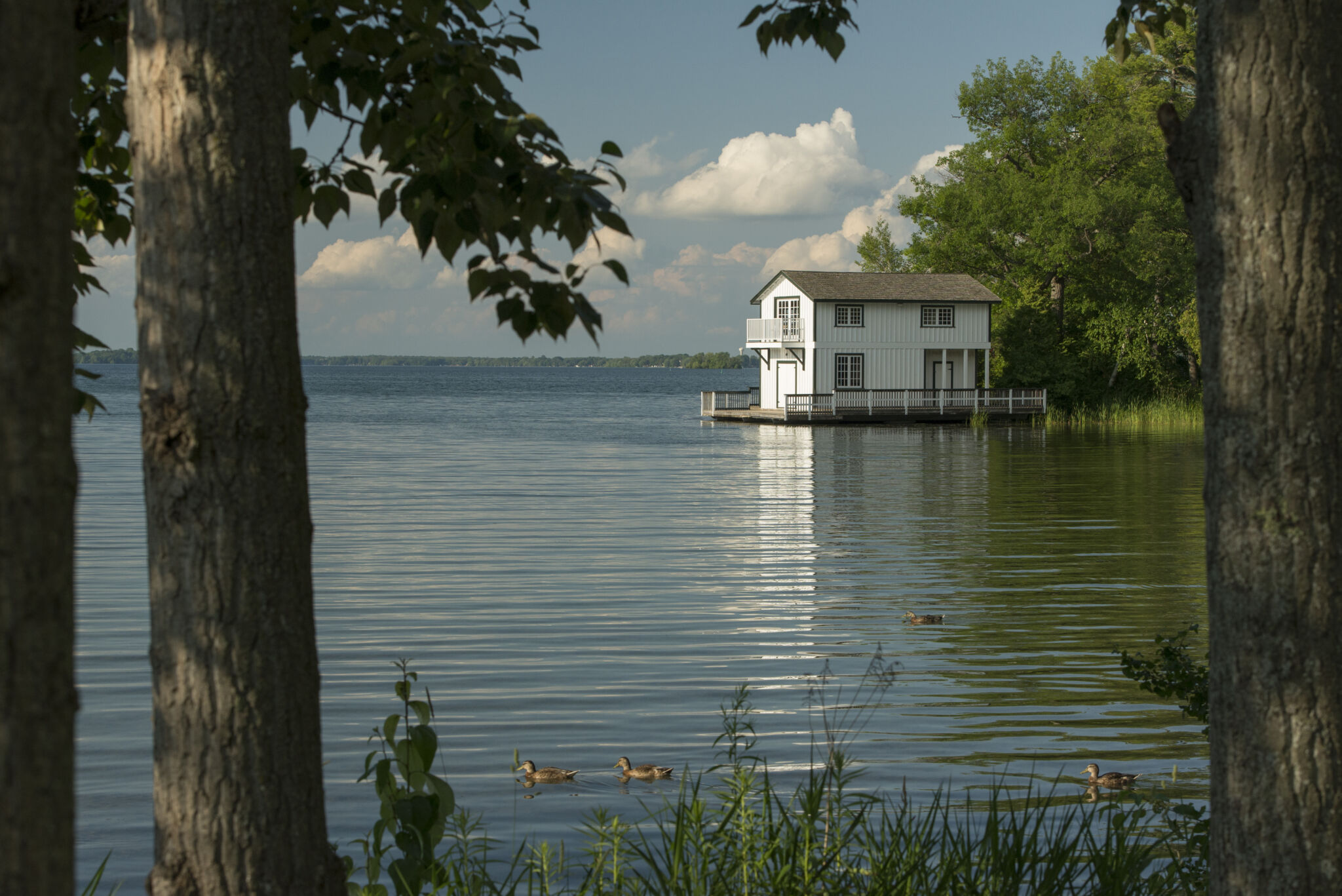 Leacock Museum Boathouse Paint by the lake